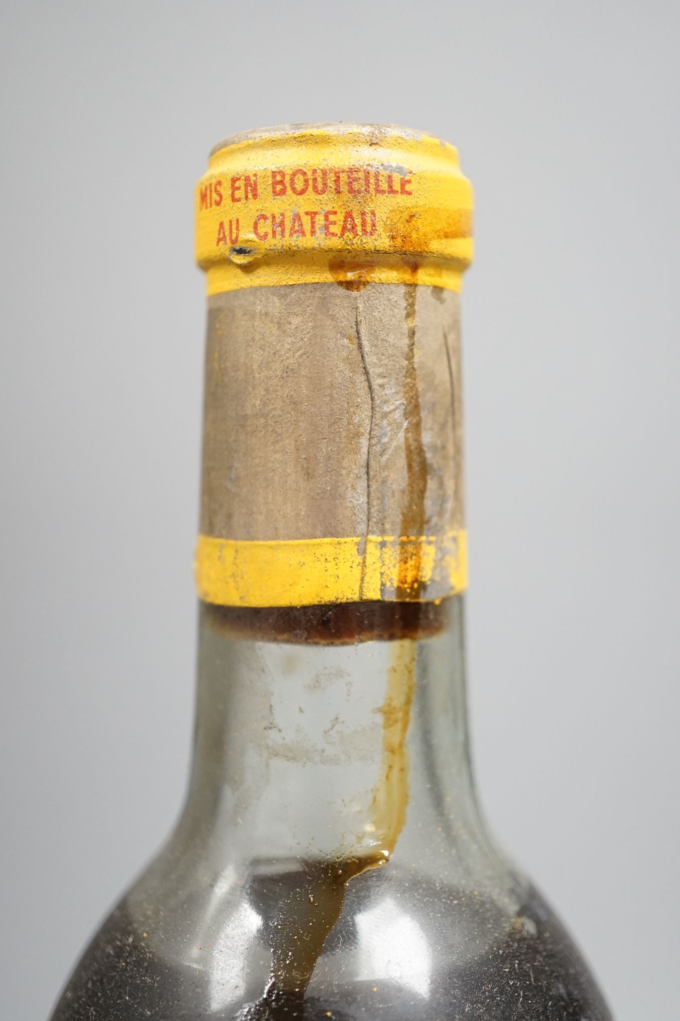A bottle of Chateau d’Yquem, 1966